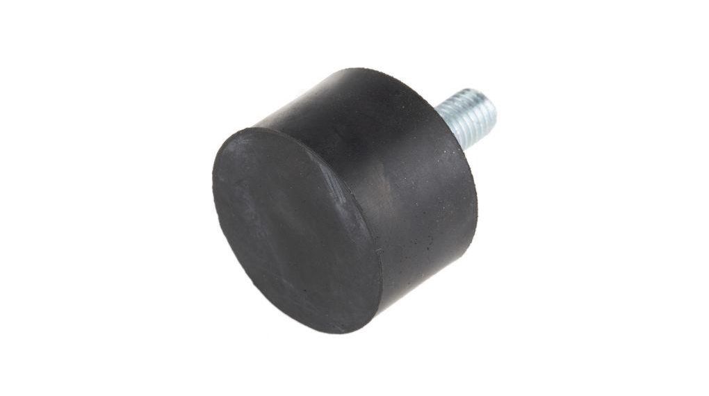 Cylindrical Anti-Vibration Mount, 136.48kg, M10, Rubber